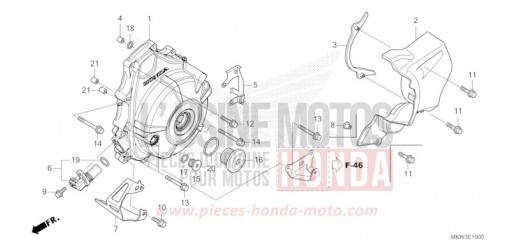 COUVERCLE DE GENERATEUR C.A. NC750XDP de 2023